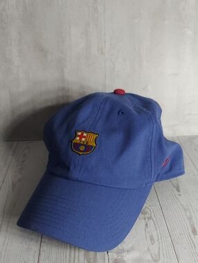 FC Barcelona Blue Baseball Cap with Red Accents